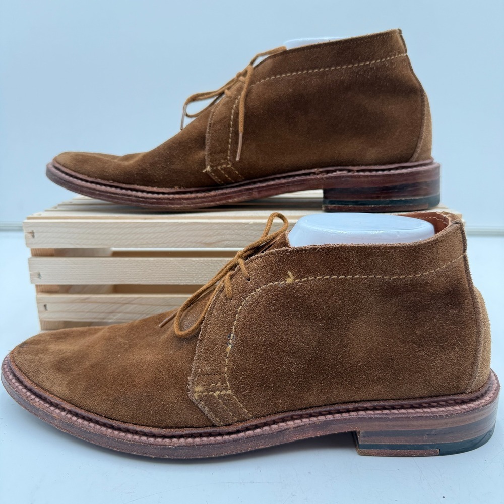 Alden USA Snuff Brown Suede 1493 Unlined Chukka Boots Men 8.5 D 1493